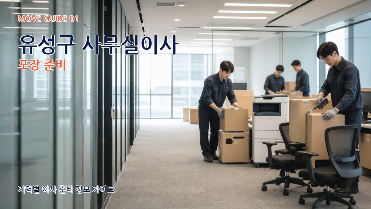 유성구 사무실이사 포장 준비