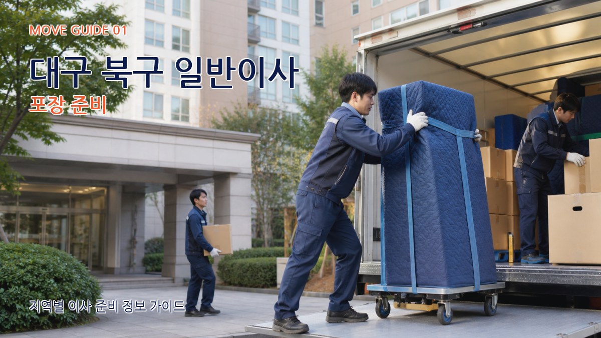 대구 북구 일반이사 포장 준비