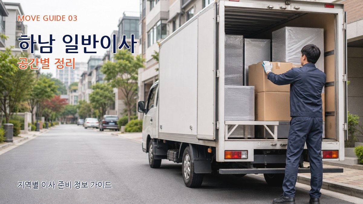 하남 일반이사 공간별 정리