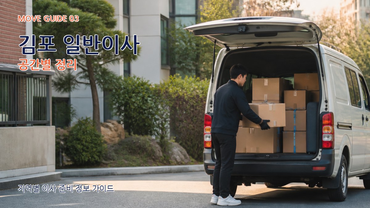 김포 일반이사 공간별 정리