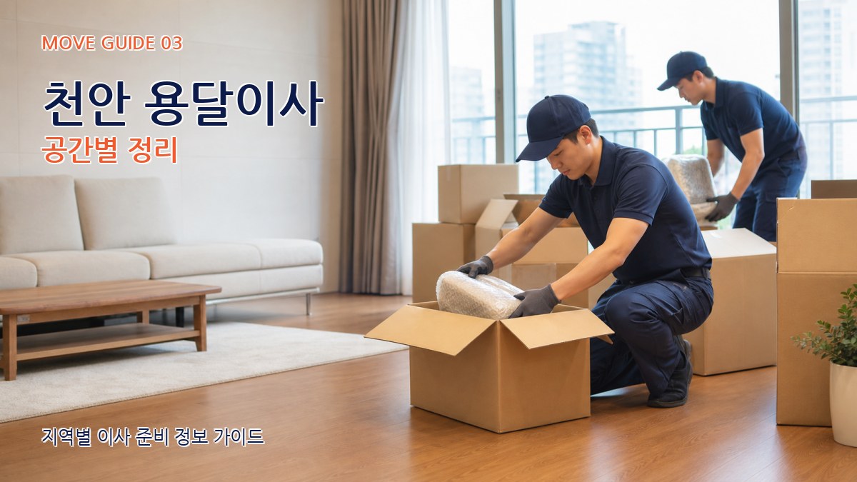 천안 용달이사 공간별 정리