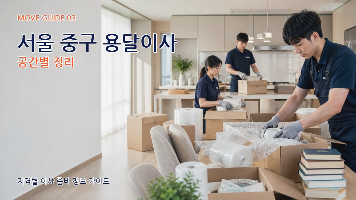 서울 중구 용달이사 공간별 정리