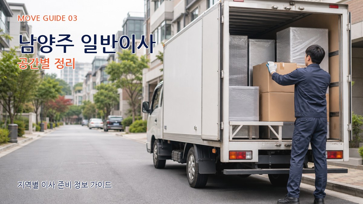 남양주 일반이사 공간별 정리