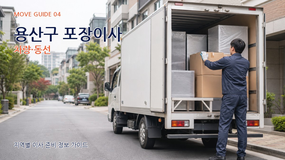 용산구 포장이사 차량·동선