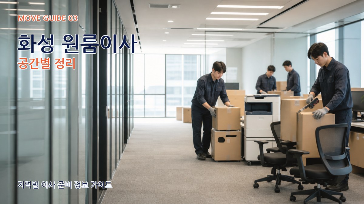 화성 원룸이사 공간별 정리