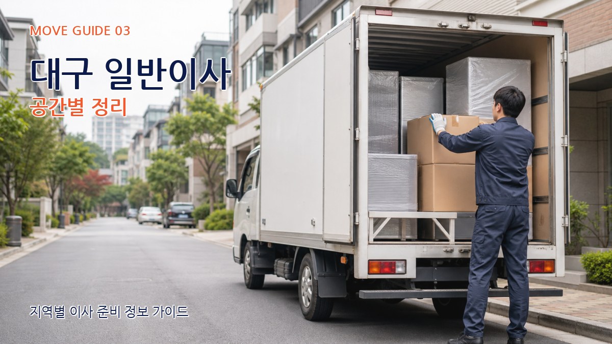 대구 일반이사 공간별 정리