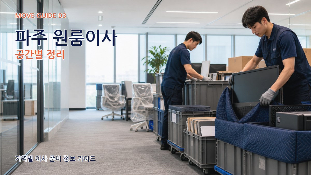 파주 원룸이사 공간별 정리
