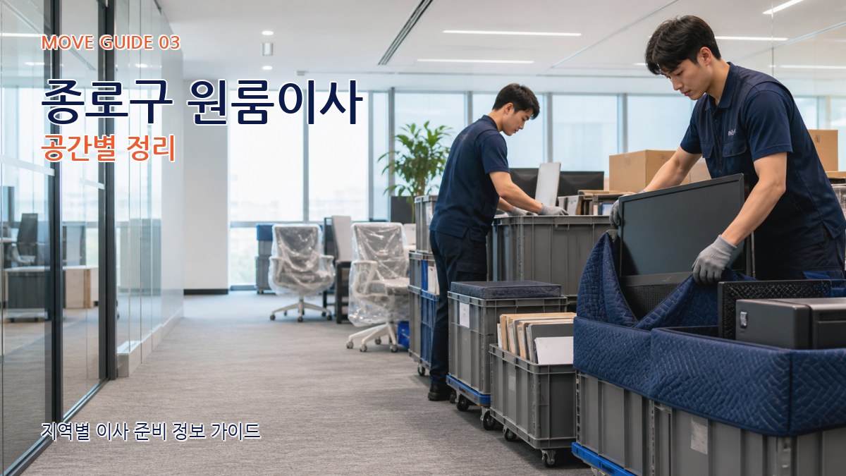 종로구 원룸이사 공간별 정리