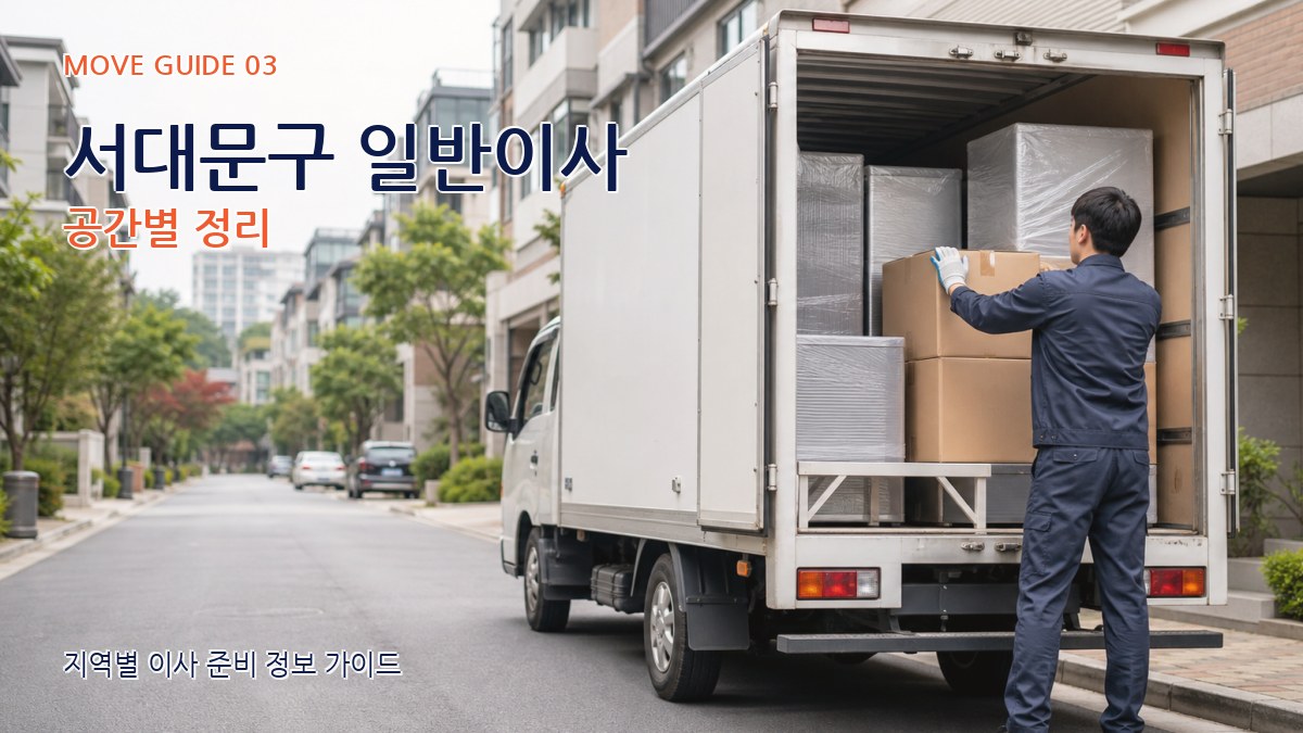 서대문구 일반이사 공간별 정리