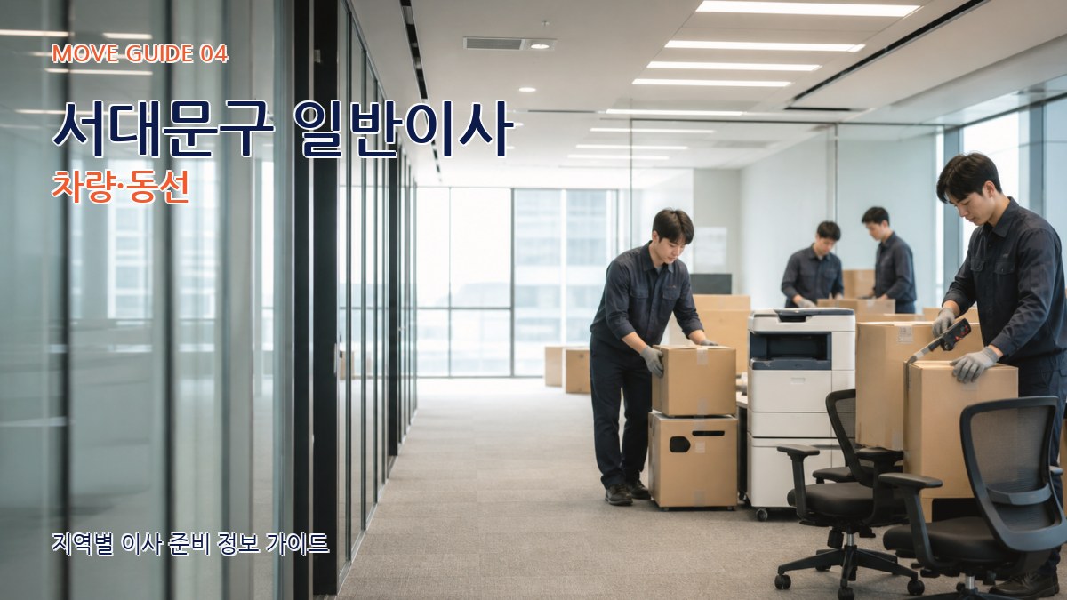 서대문구 일반이사 차량·동선