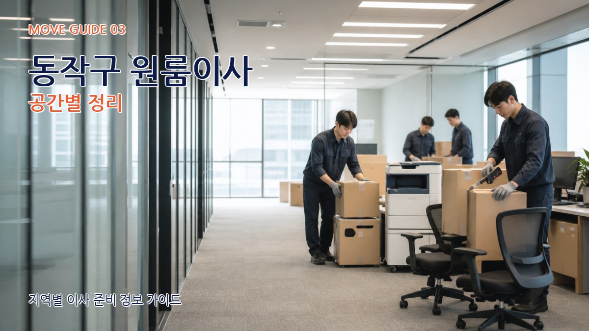 동작구 원룸이사 공간별 정리