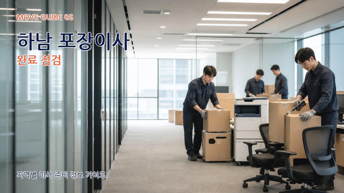 하남 포장이사 완료 점검