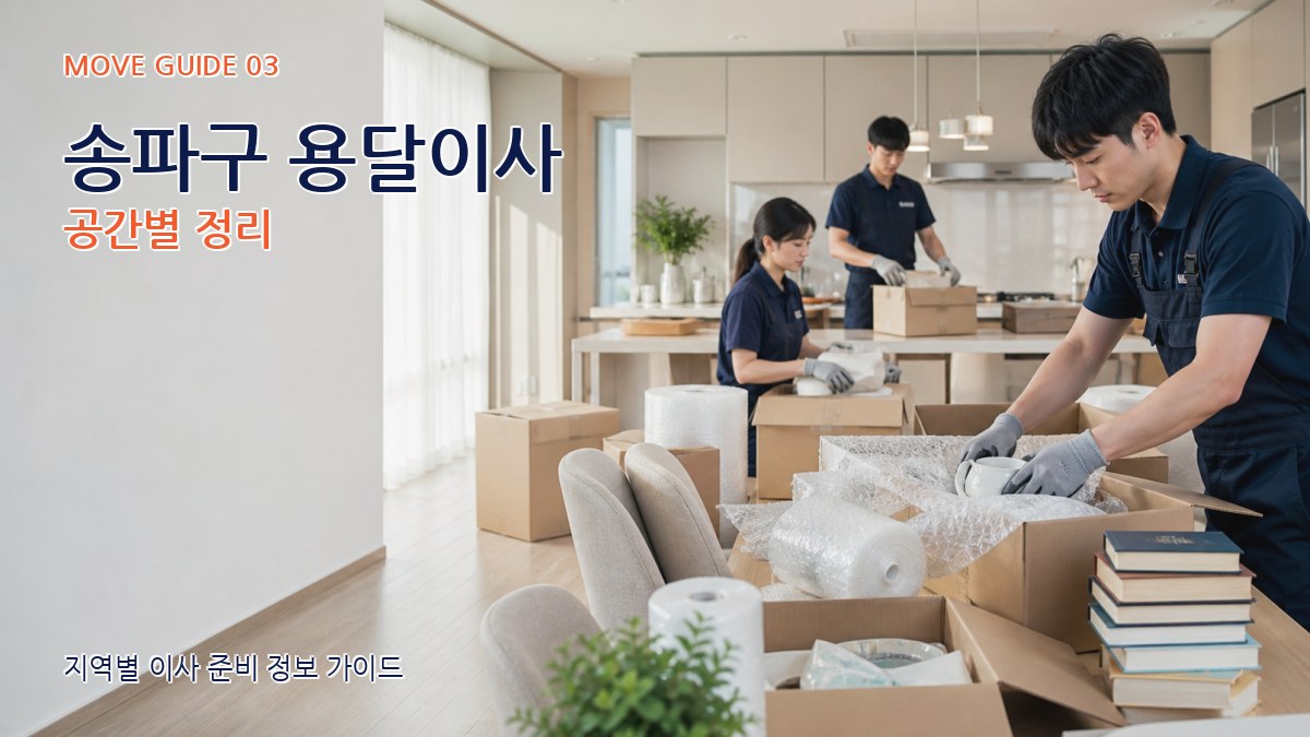 송파구 용달이사 공간별 정리