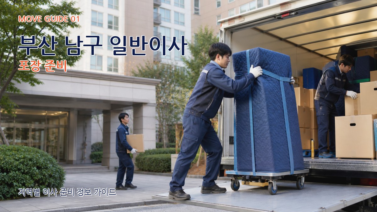 부산 남구 일반이사 포장 준비