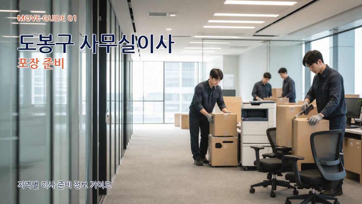 도봉구 사무실이사 포장 준비