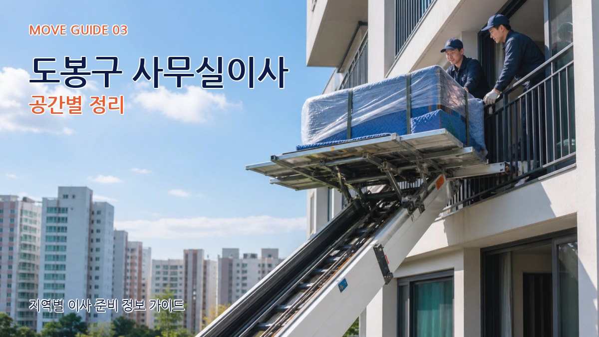 도봉구 사무실이사 공간별 정리