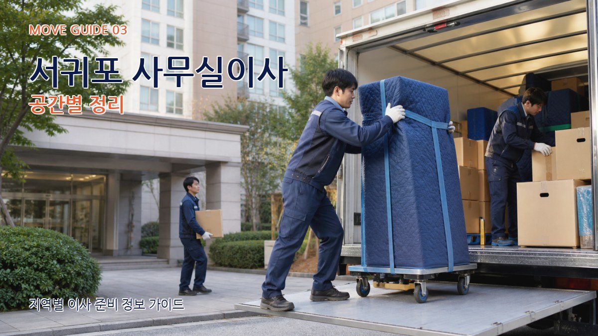 서귀포 사무실이사 공간별 정리