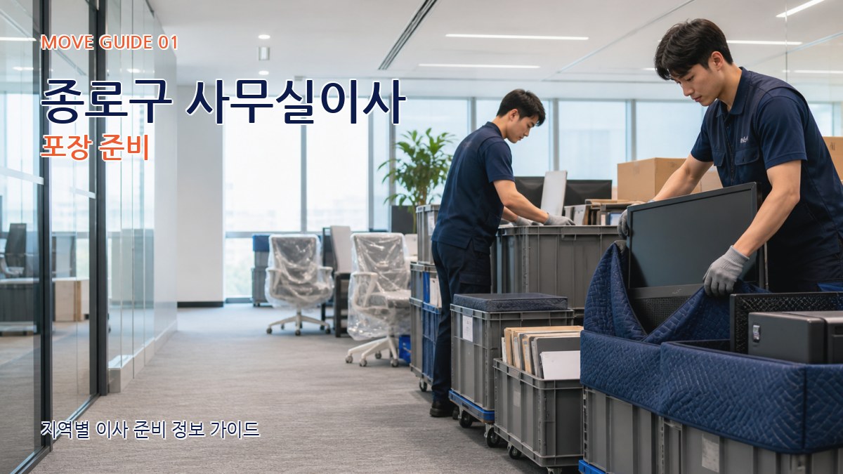 종로구 사무실이사 포장 준비