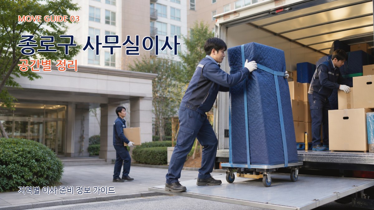종로구 사무실이사 공간별 정리