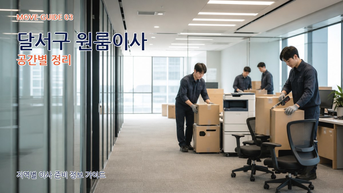 달서구 원룸이사 공간별 정리