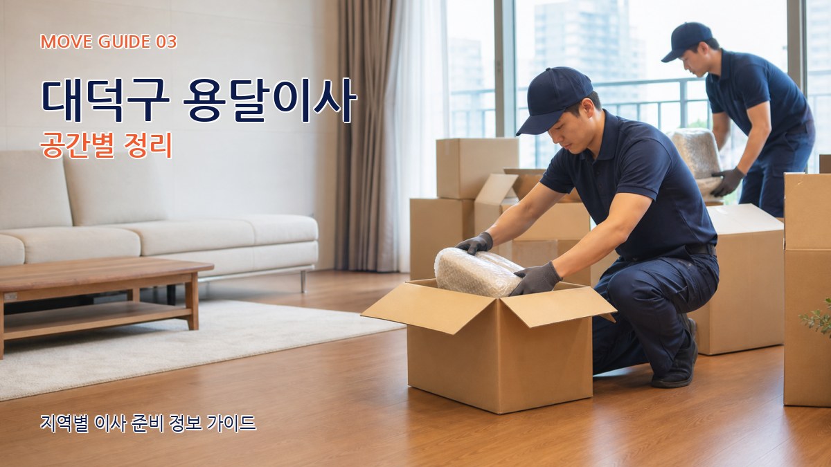 대덕구 용달이사 공간별 정리