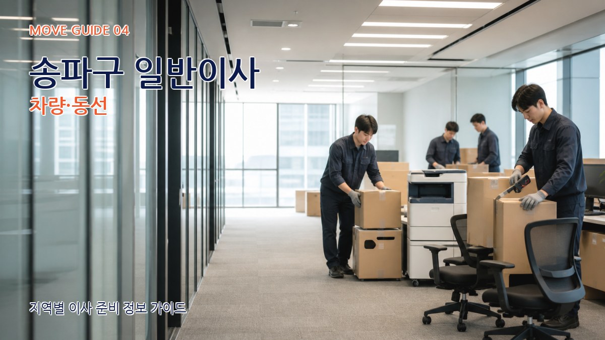 송파구 일반이사 차량·동선