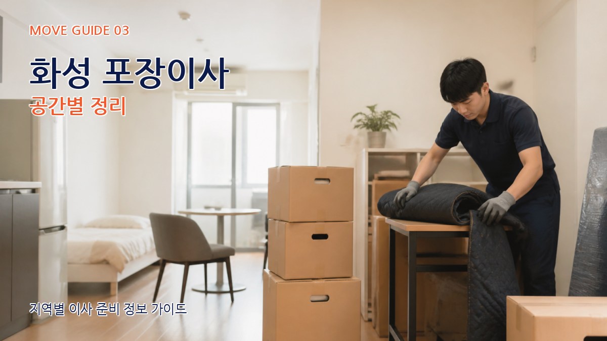 화성 포장이사 공간별 정리