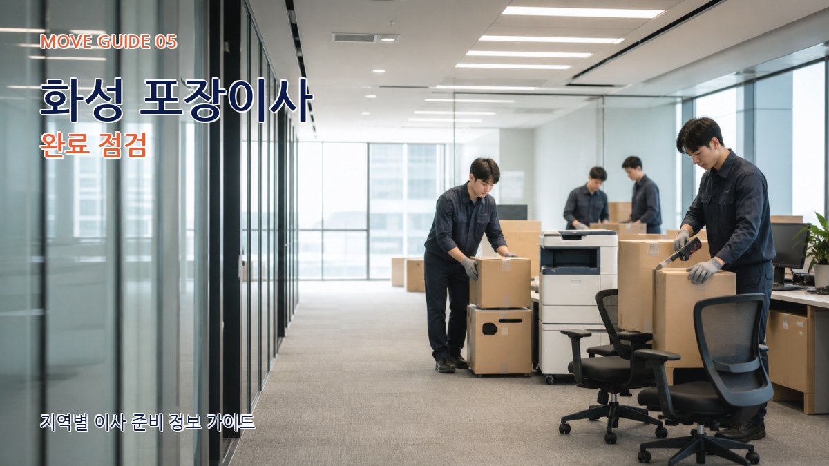 화성 포장이사 완료 점검