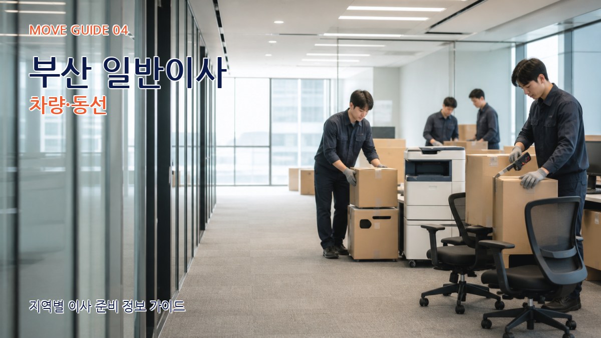 부산 일반이사 차량·동선