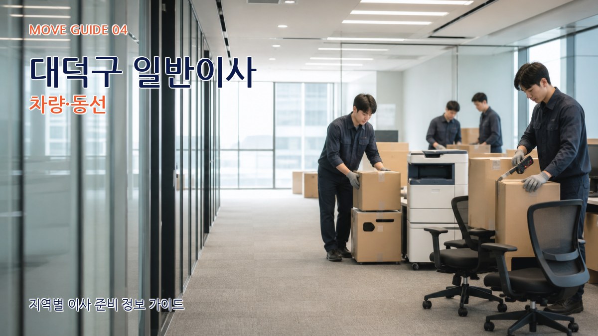 대덕구 일반이사 차량·동선