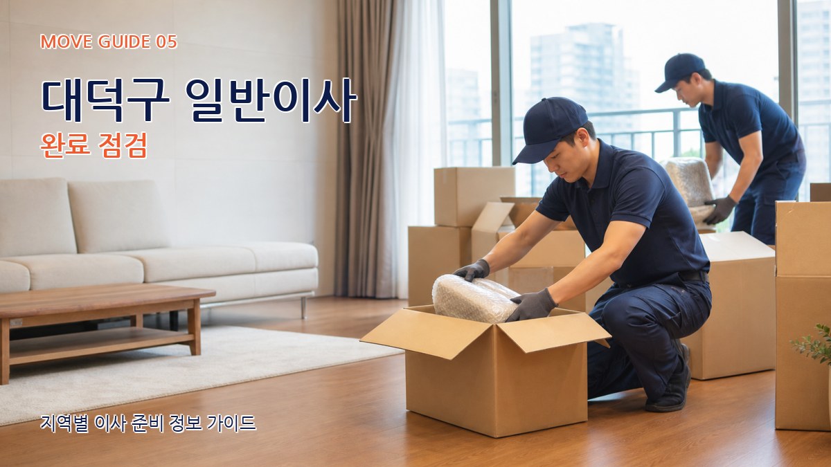 대덕구 일반이사 완료 점검