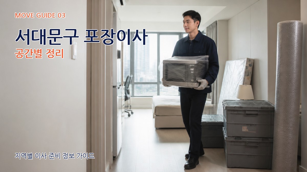 서대문구 포장이사 공간별 정리