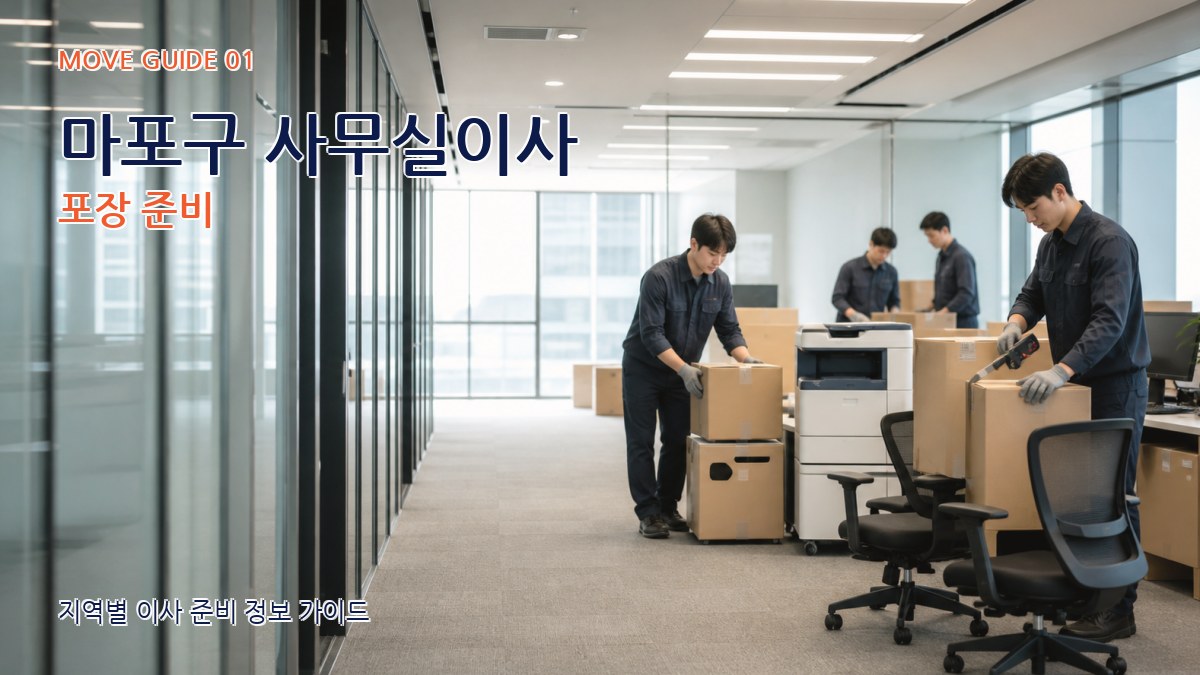 마포구 사무실이사 포장 준비