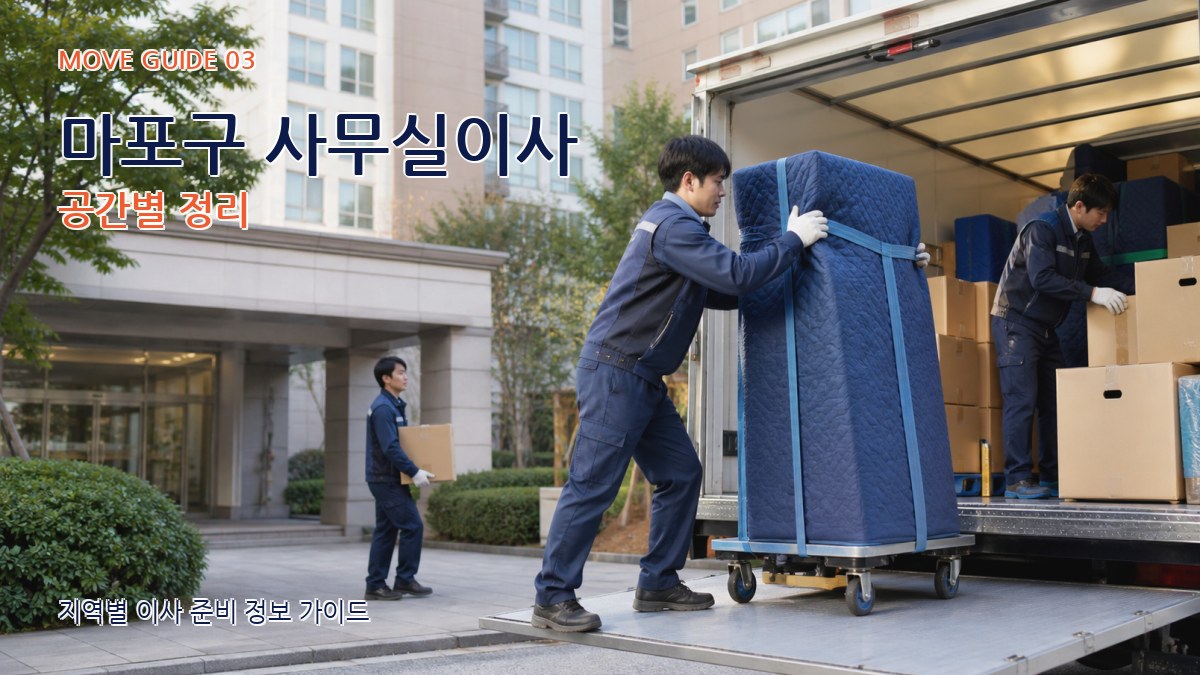 마포구 사무실이사 공간별 정리