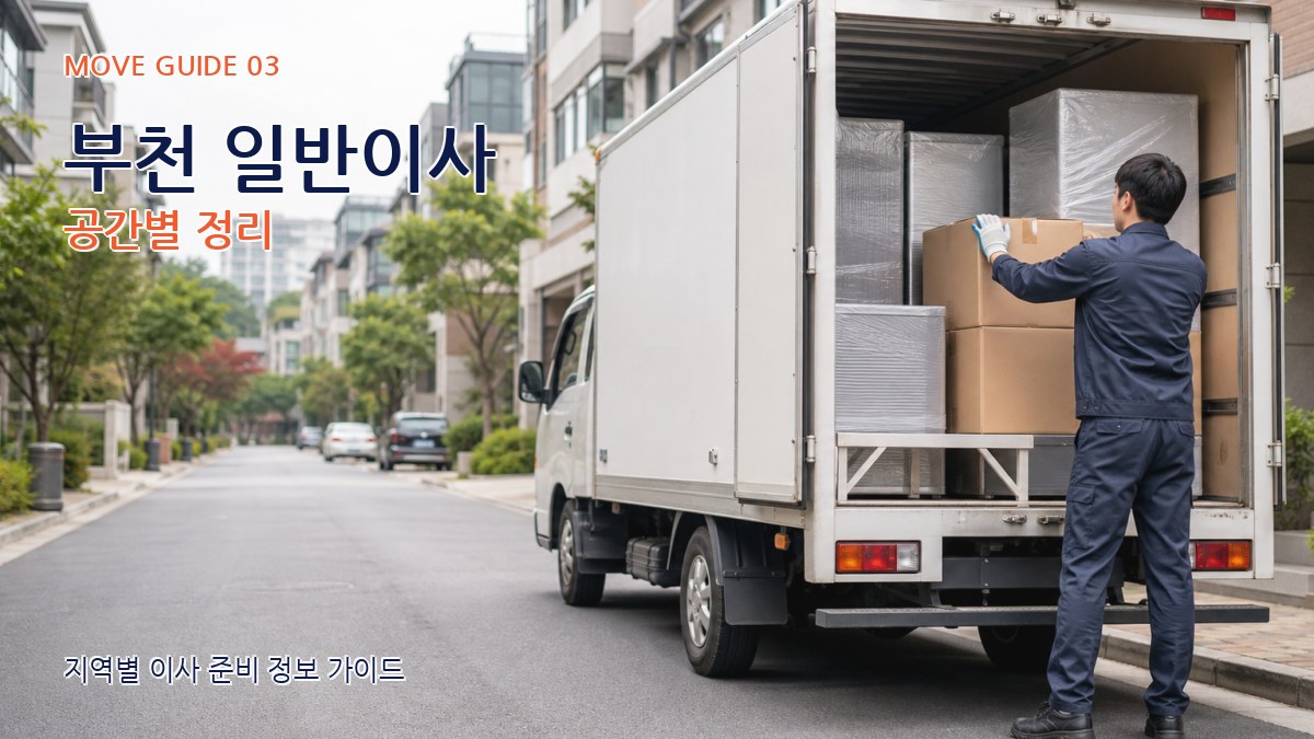 부천 일반이사 공간별 정리
