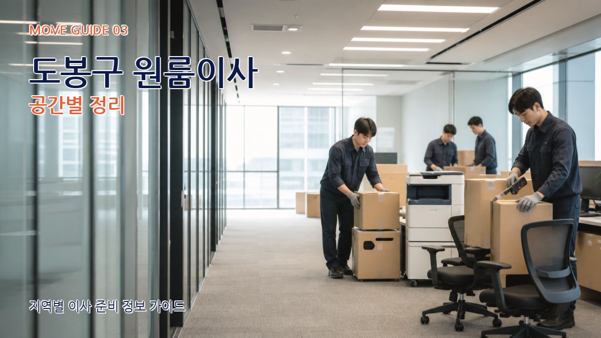 도봉구 원룸이사 공간별 정리
