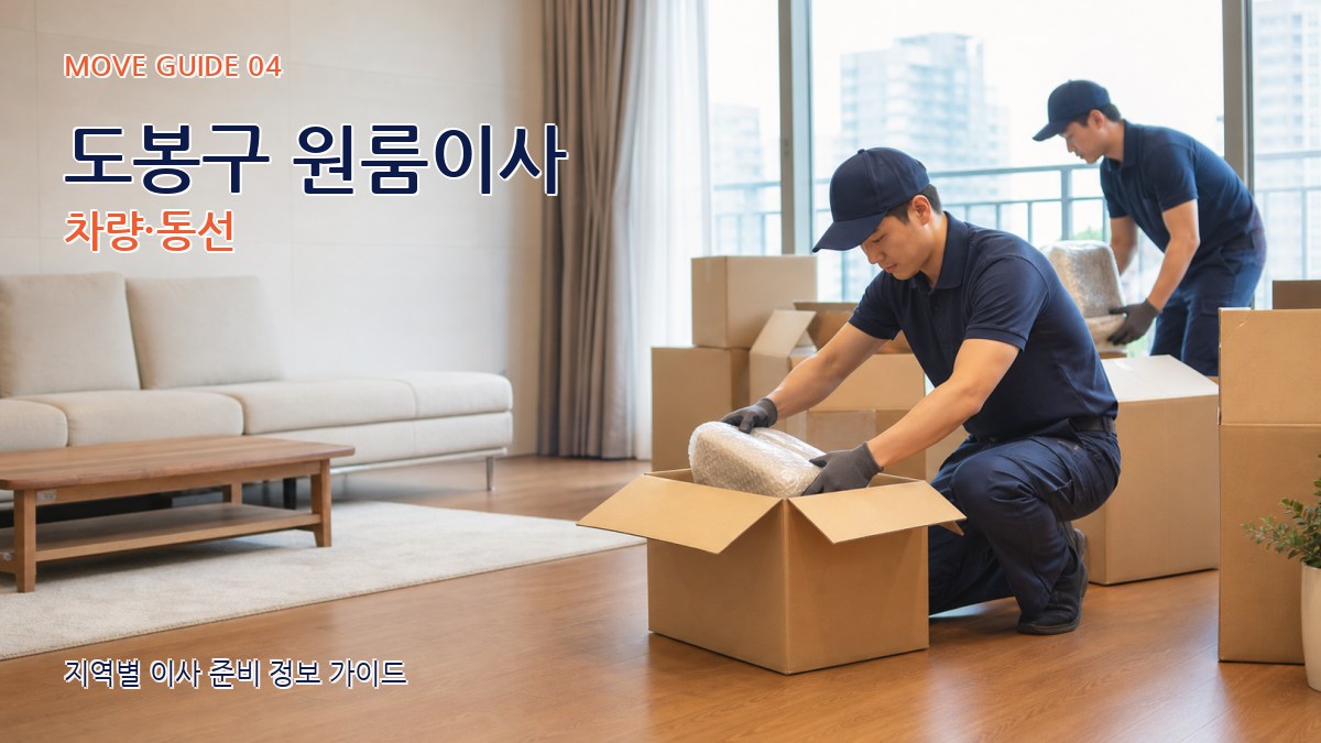 도봉구 원룸이사 차량·동선