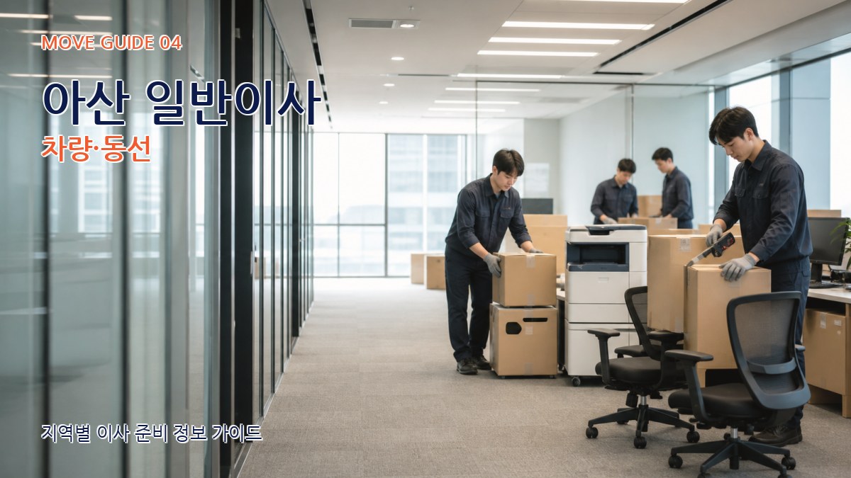 아산 일반이사 차량·동선