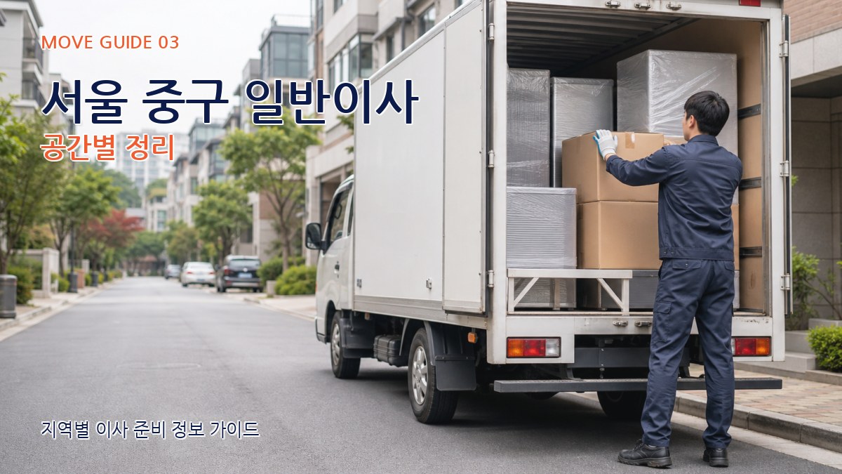 서울 중구 일반이사 공간별 정리