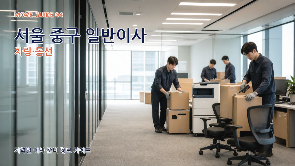 서울 중구 일반이사 차량·동선
