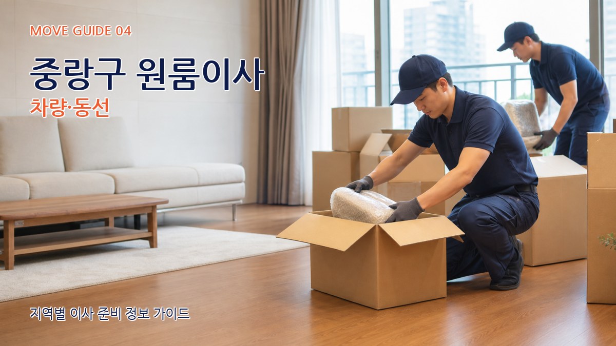 중랑구 원룸이사 차량·동선