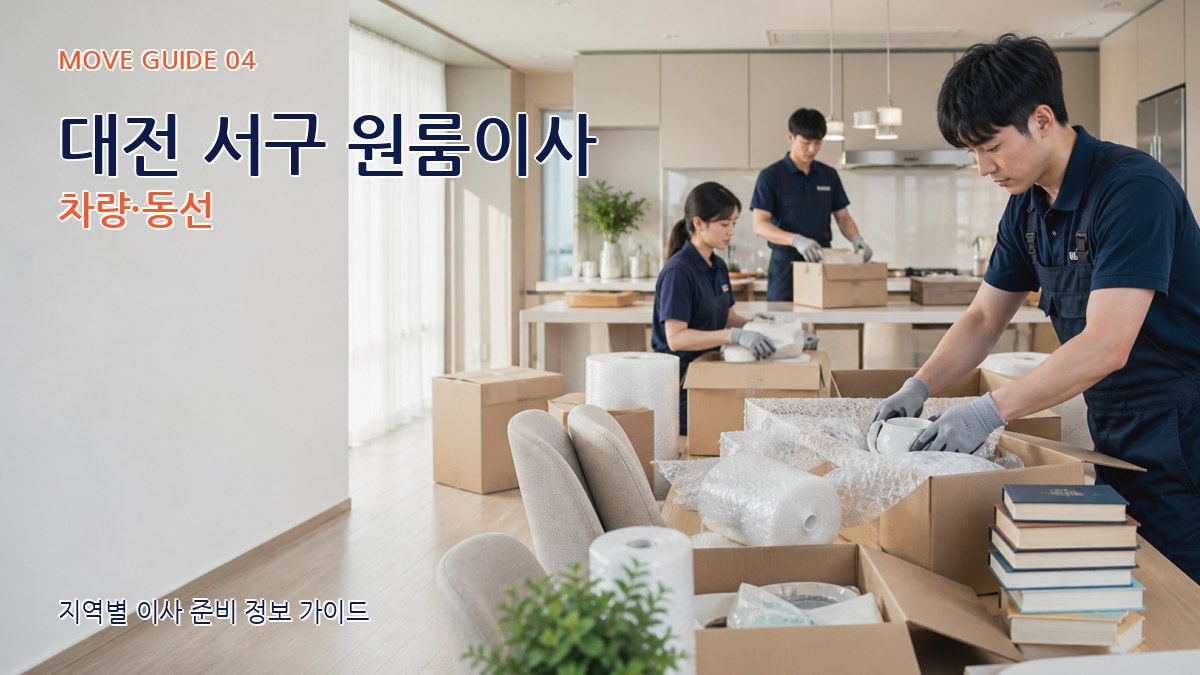 대전 서구 원룸이사 차량·동선