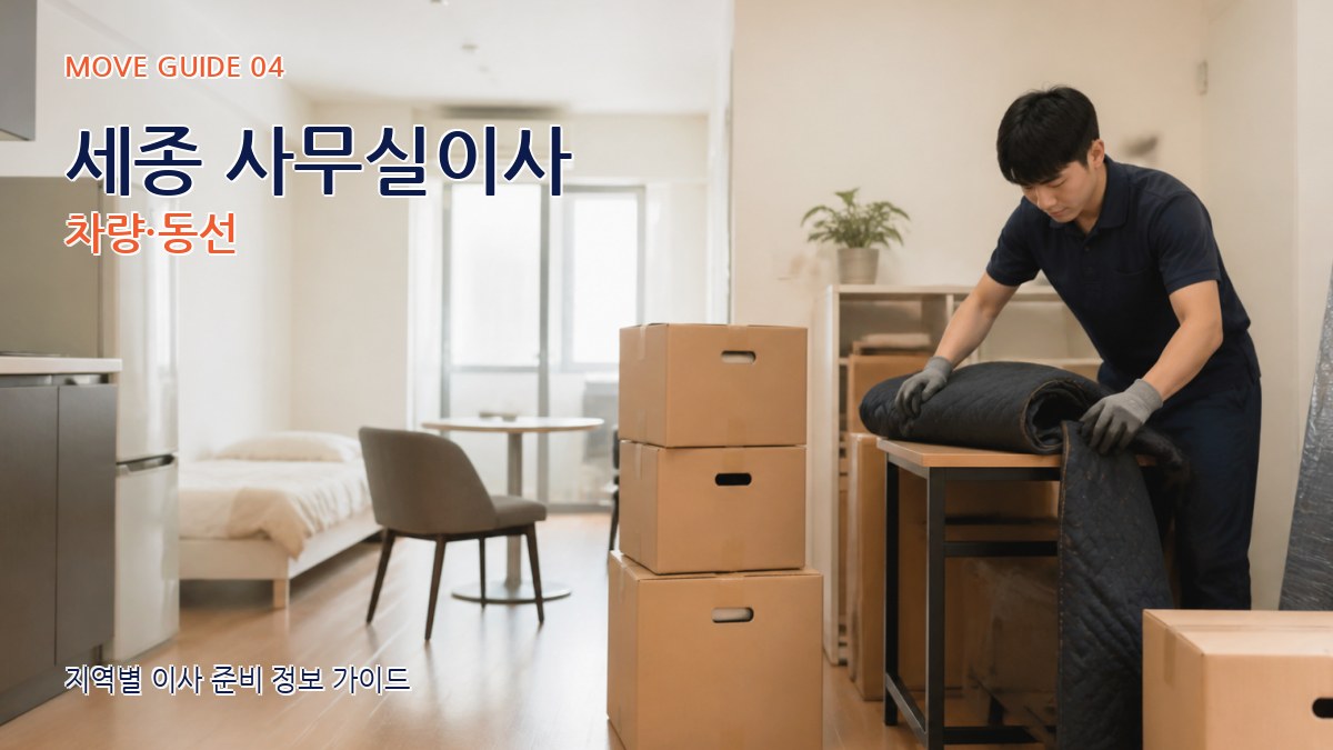 세종 사무실이사 차량·동선
