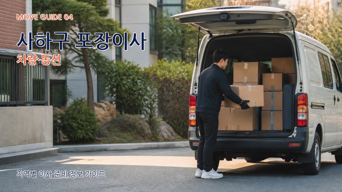 사하구 포장이사 차량·동선