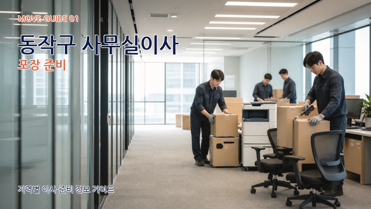 동작구 사무실이사 포장 준비