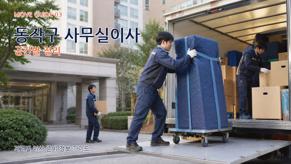 동작구 사무실이사 공간별 정리