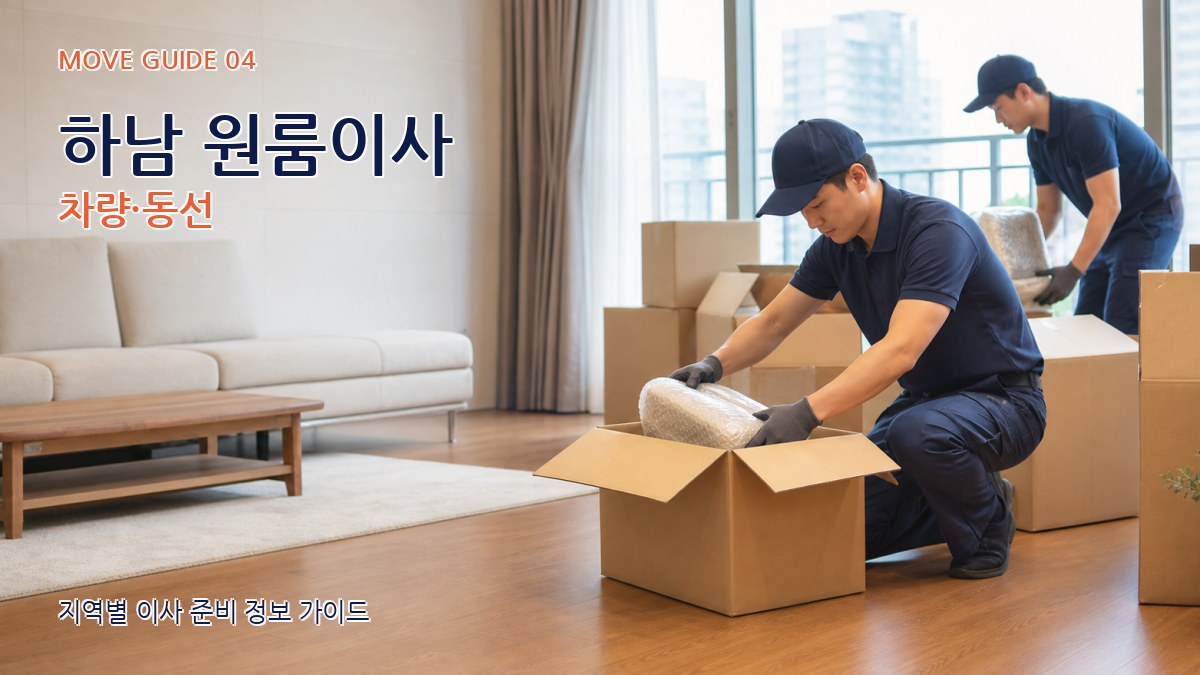 하남 원룸이사 차량·동선