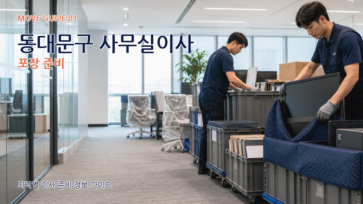 동대문구 사무실이사 포장 준비