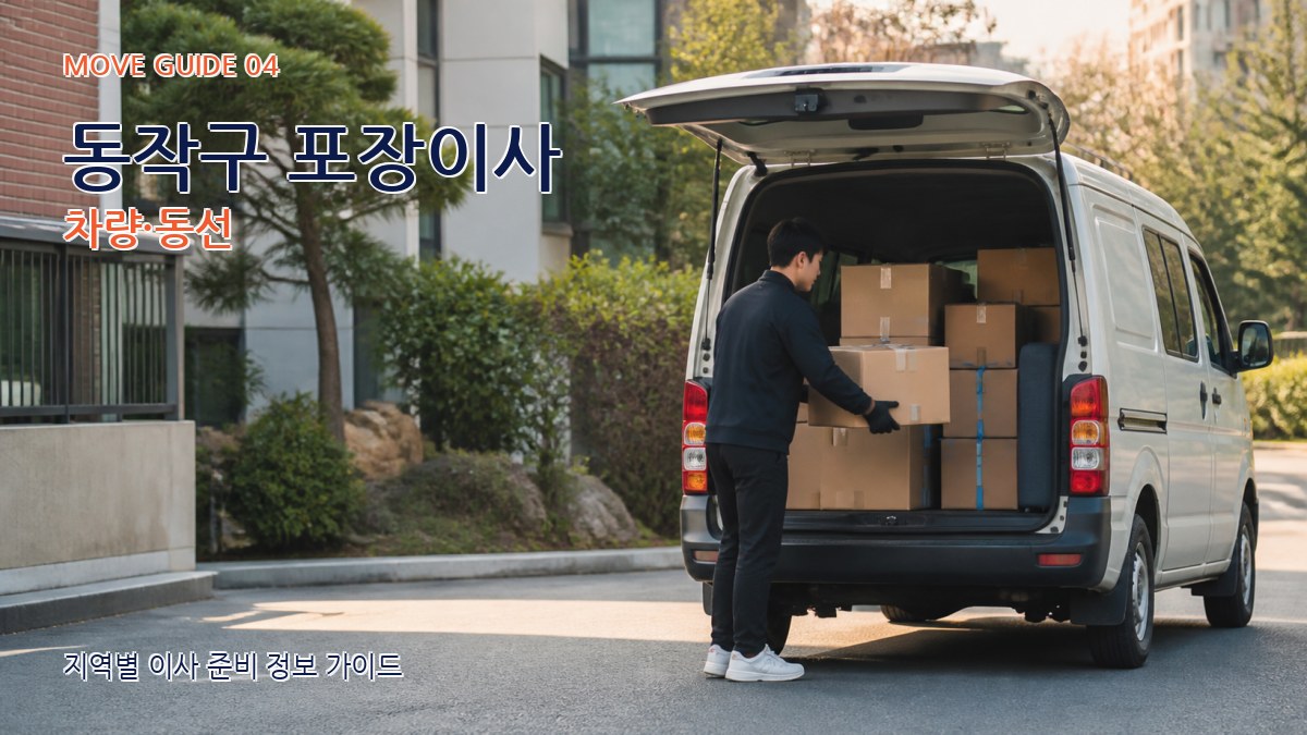 동작구 포장이사 차량·동선