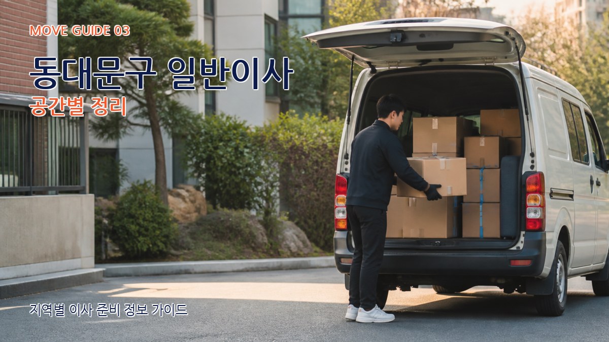 동대문구 일반이사 공간별 정리
